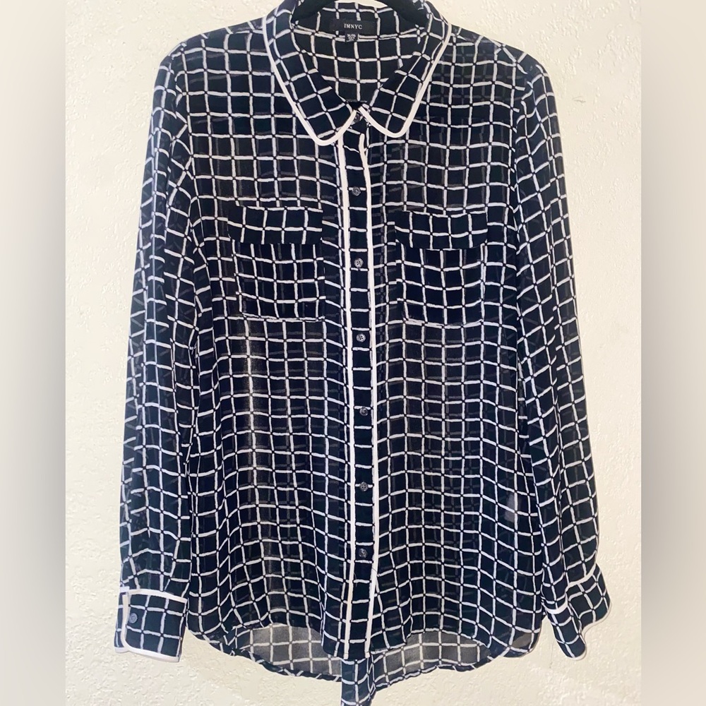 Blouse Imnyc Window Pane View 3